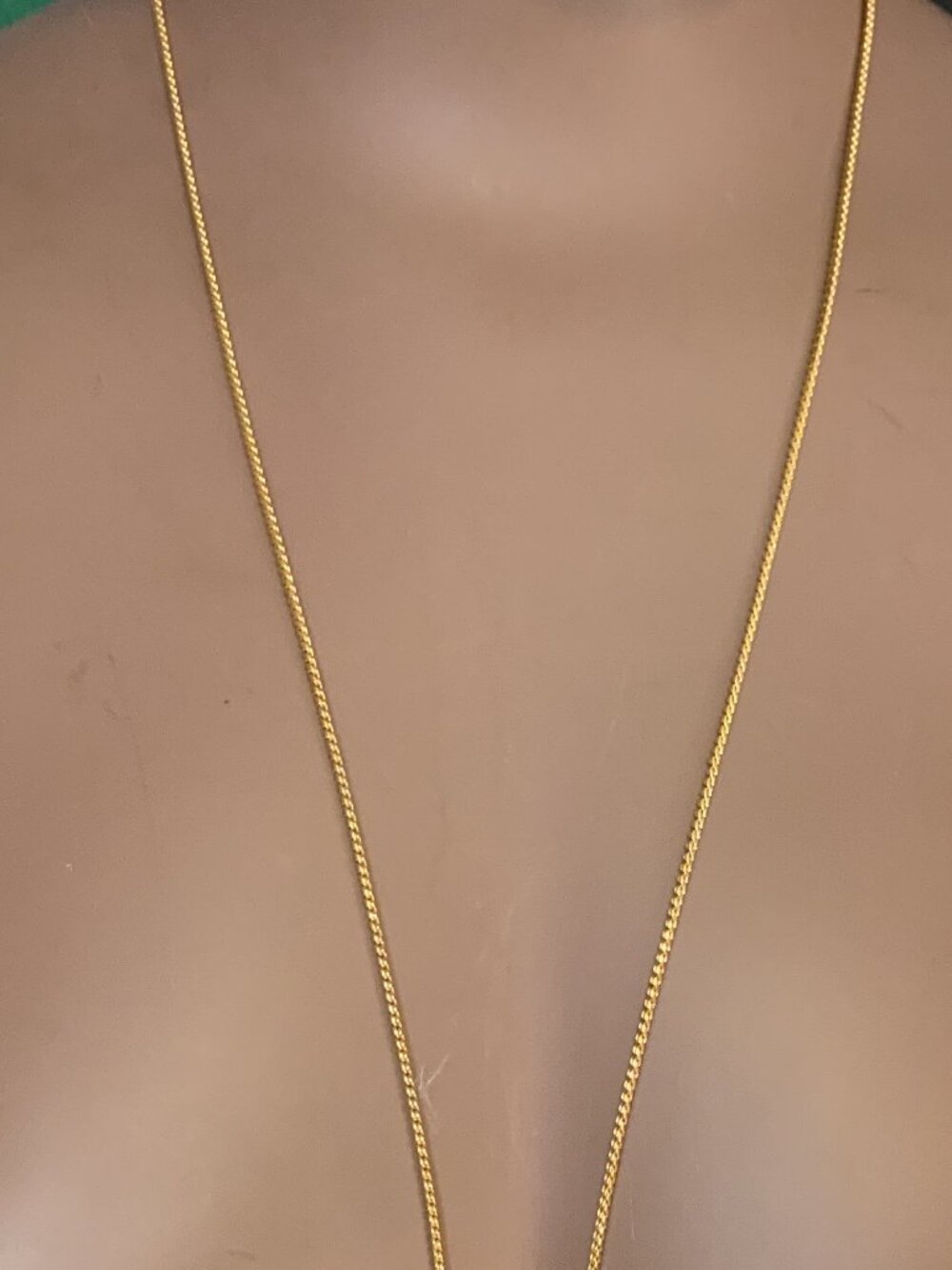 Vintage D'Orlan Gold Tone Curb Chain Necklace
